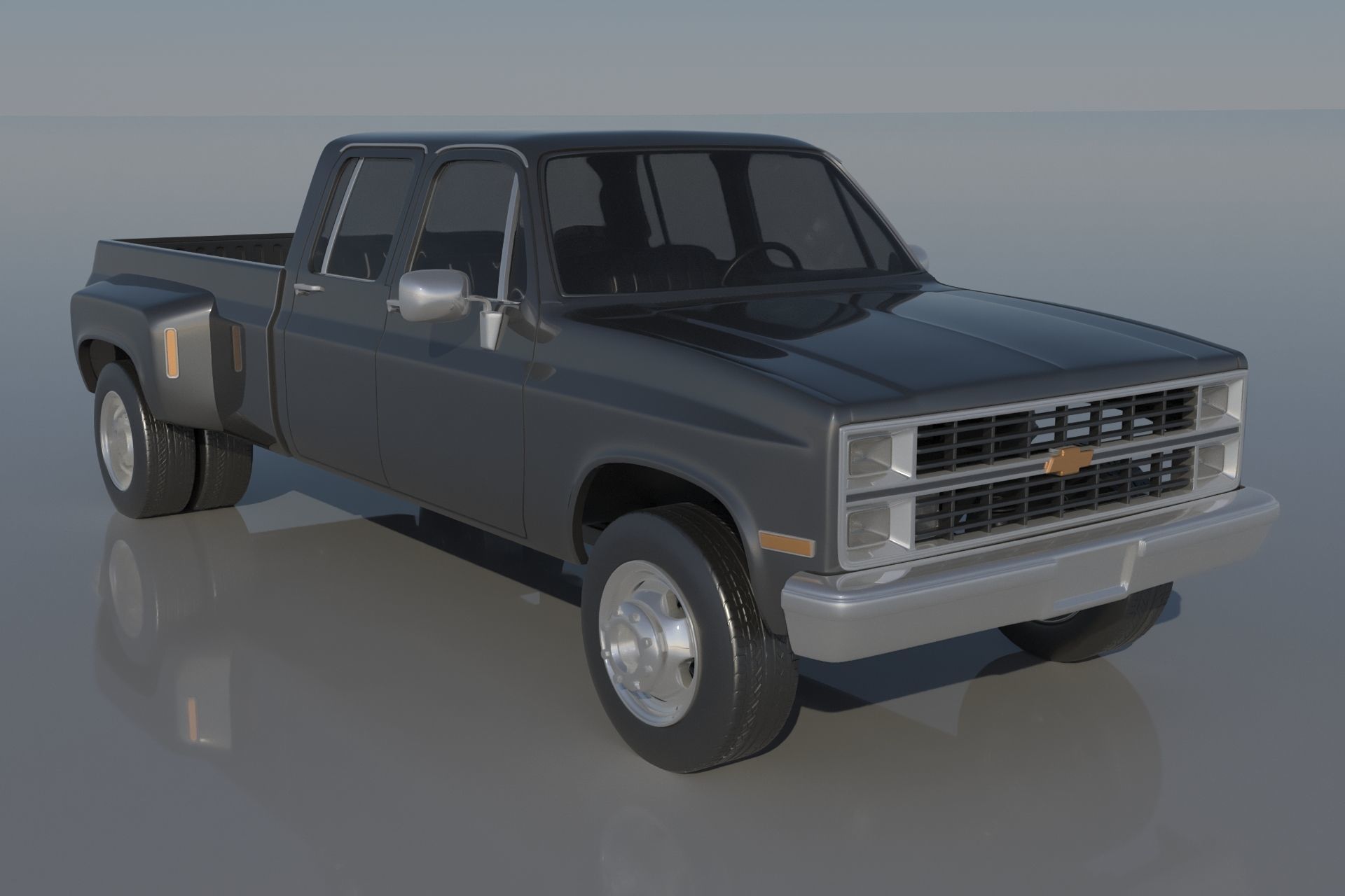Chevrolet K30 Crew Cab 1975  3D print model_7