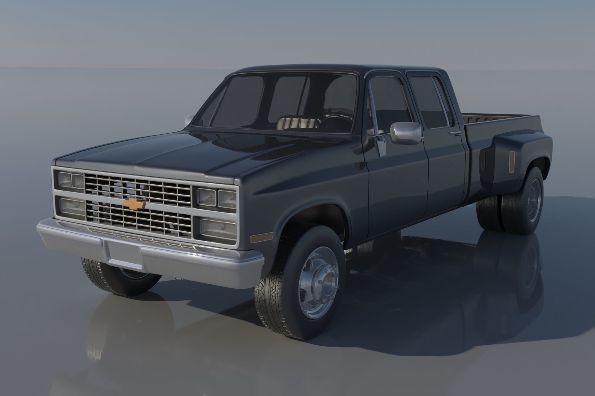 Chevrolet K30 Crew Cab 1975  3D print model_1
