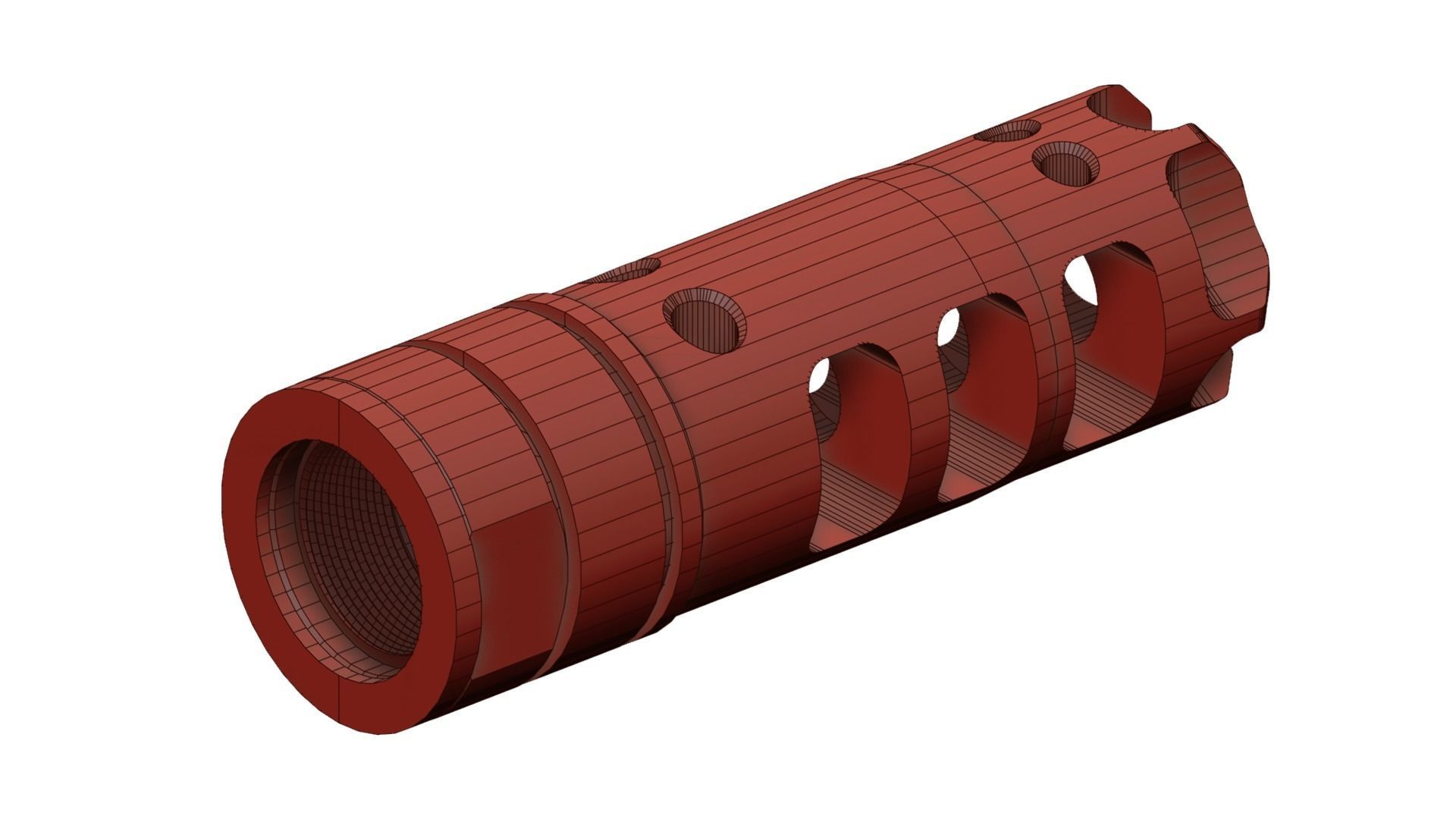 Muzzle Brake Lantac Dragon 3D model_7