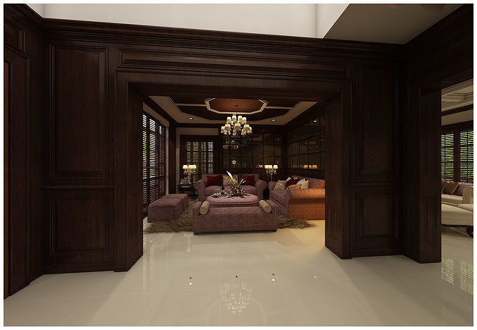 big house decoration 3D model 3