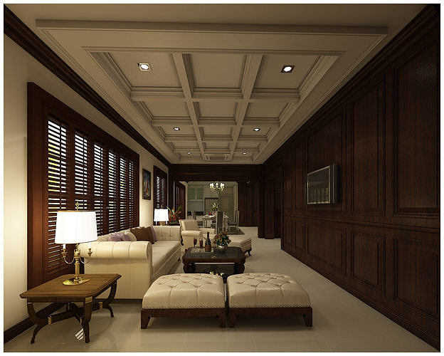 big house decoration 3D model 7