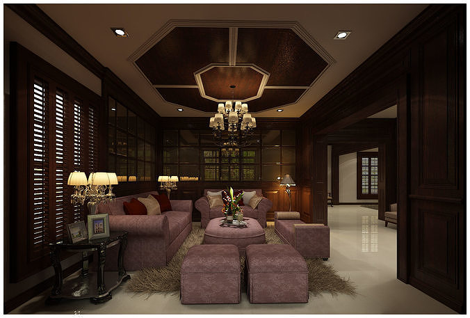 big house decoration 3D model 4