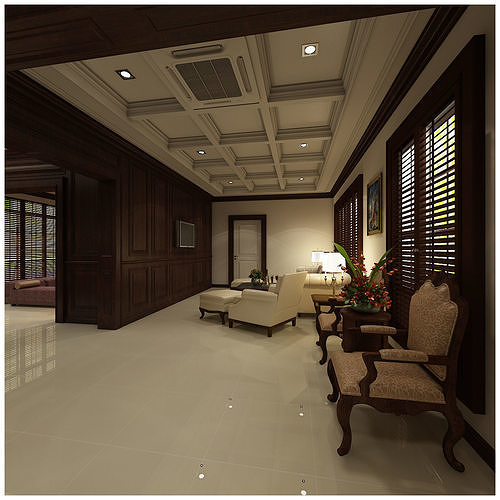 big house decoration 3D model 6