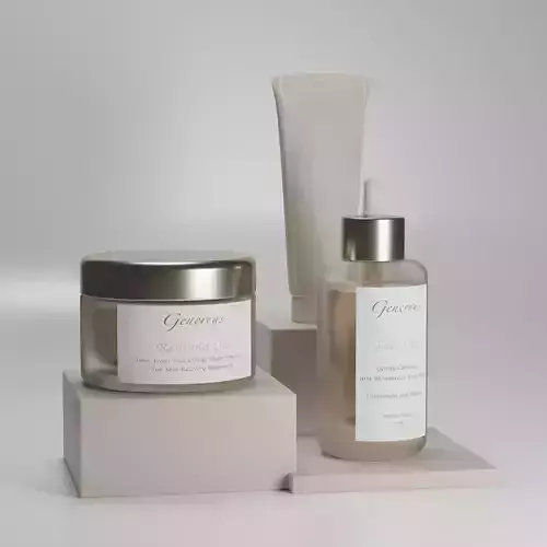 Cosmetics bottle of facial oil 3D model