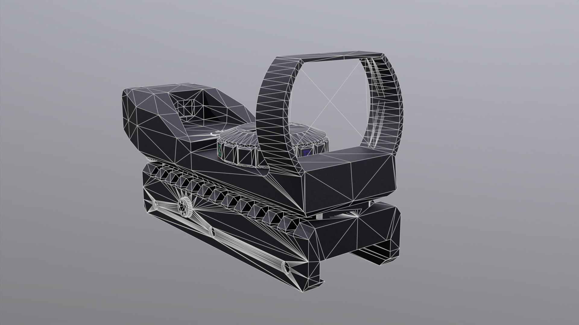 Red Dot Sight Low-poly 3D model_2