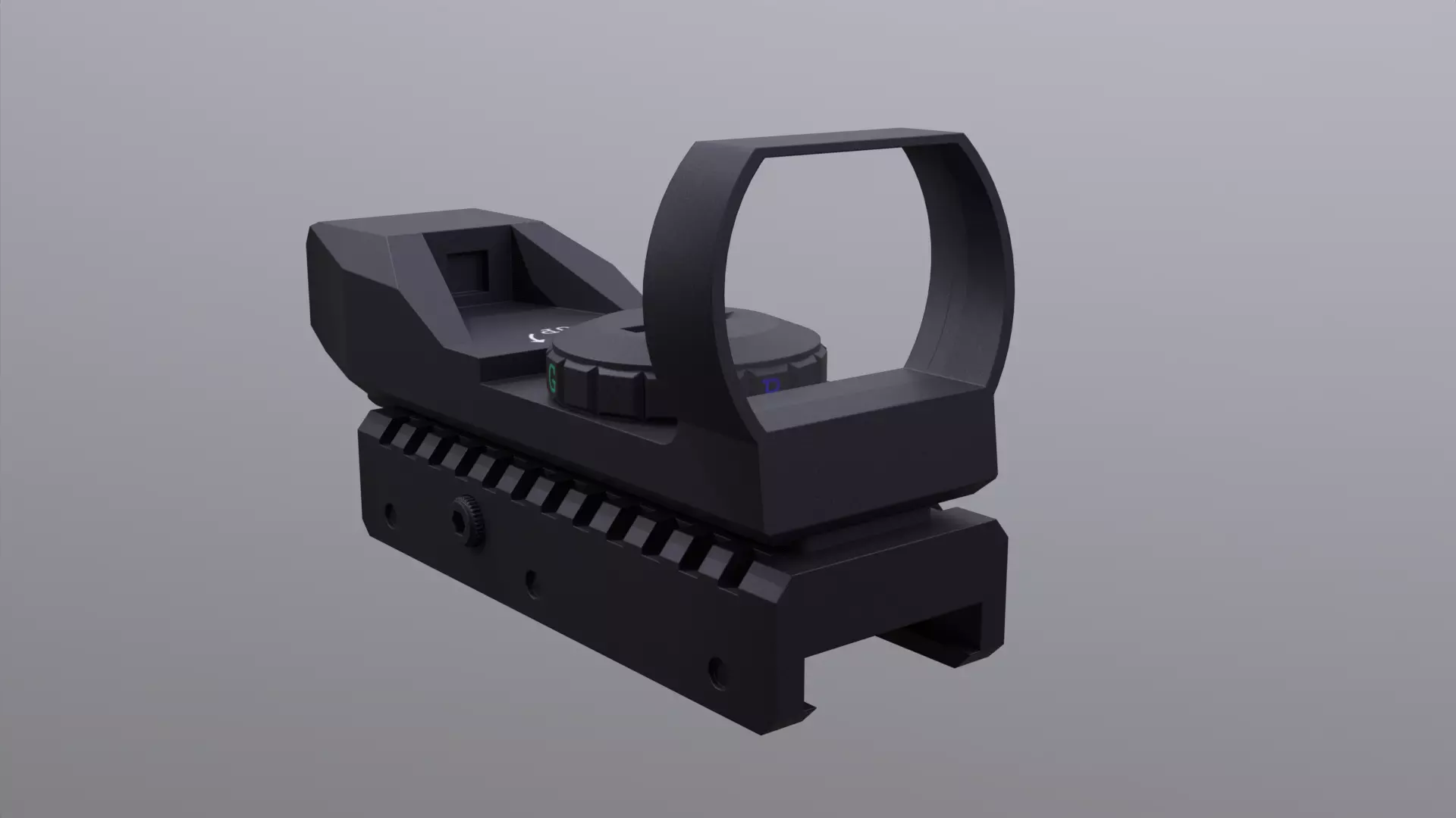Red Dot Sight Low-poly 3D model_0