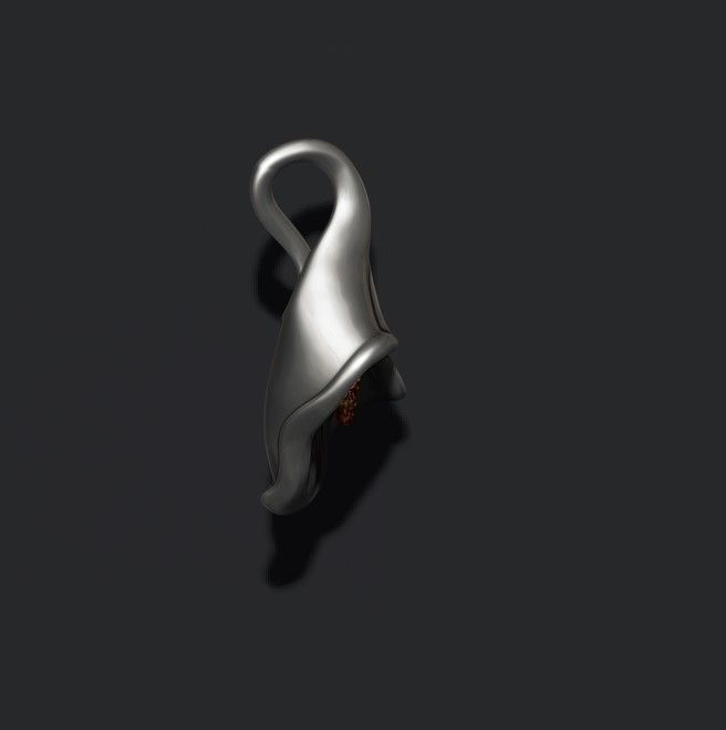 Calla Lily pendant 3D print model_1