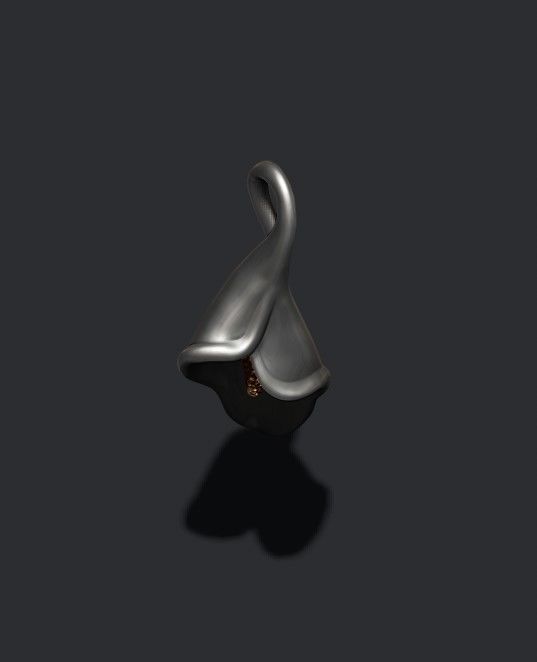 Calla Lily pendant 3D print model_6