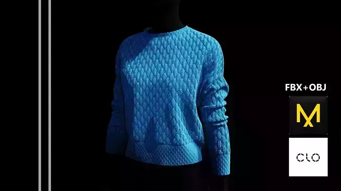 Sweater Marvelous Designer 3D model