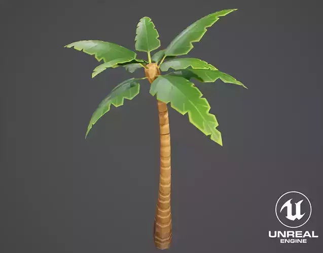 Stylized Palm Tree 02 Low-poly 3D model
