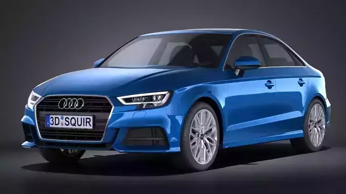 Audi A3 2017 sedan 3D model