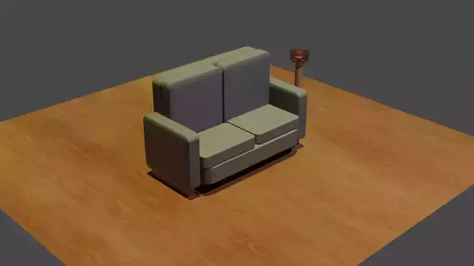 Sofa with Lamp