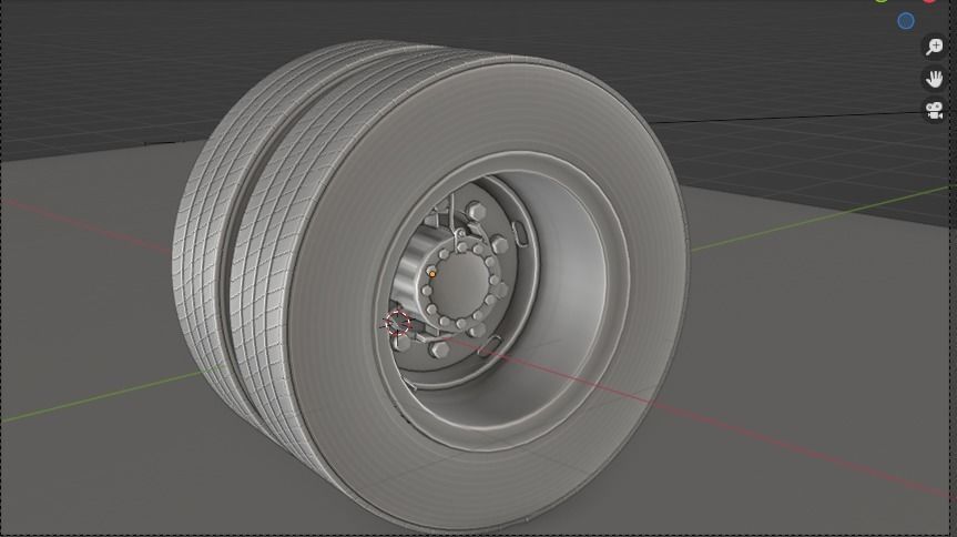Bus Back wheels 3D model 3D print model_1