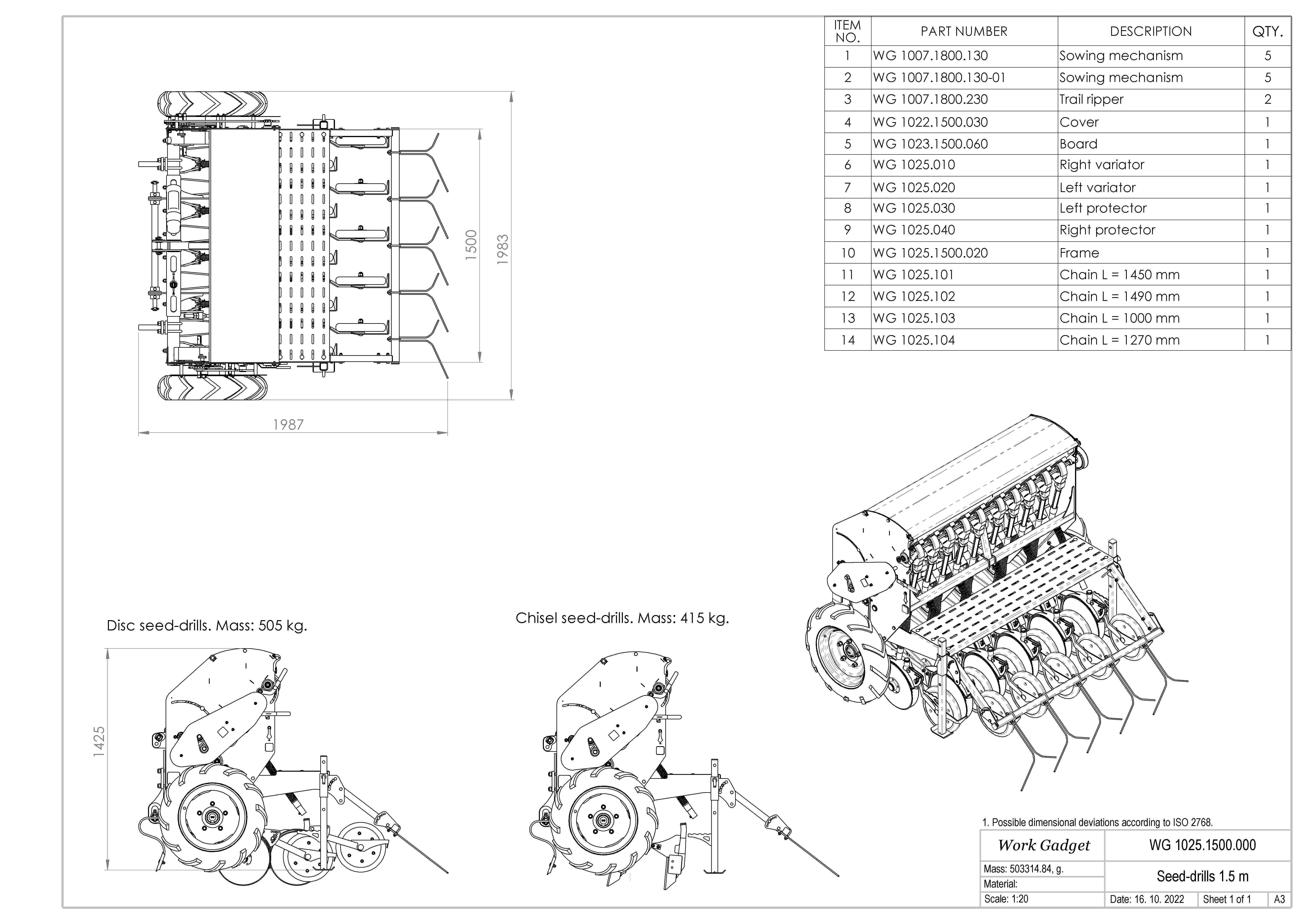 WG 1025 - Variator seed drill 3D model_9