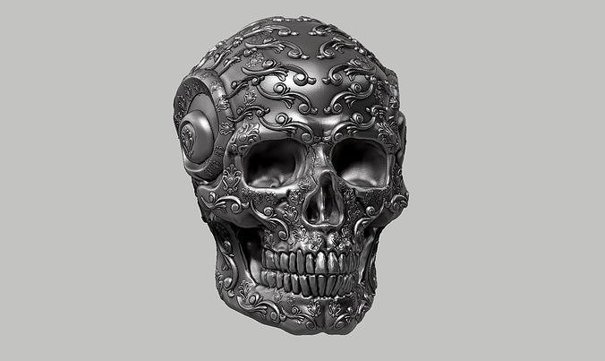Ornament skull a20 3d print model 3D print model