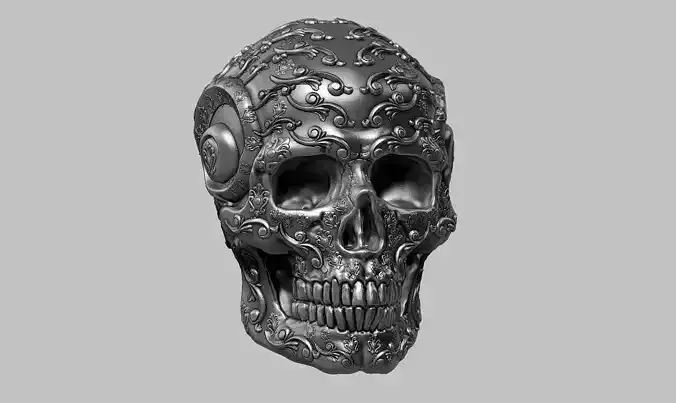 Ornament skull a20 3d print model 3D print model