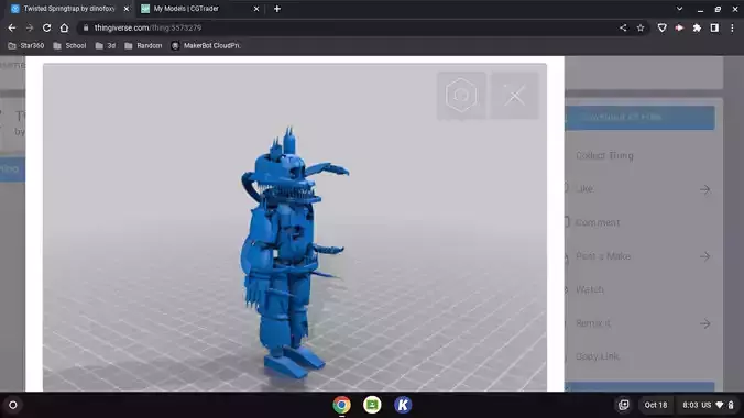 Twisted springtrap 3D print model