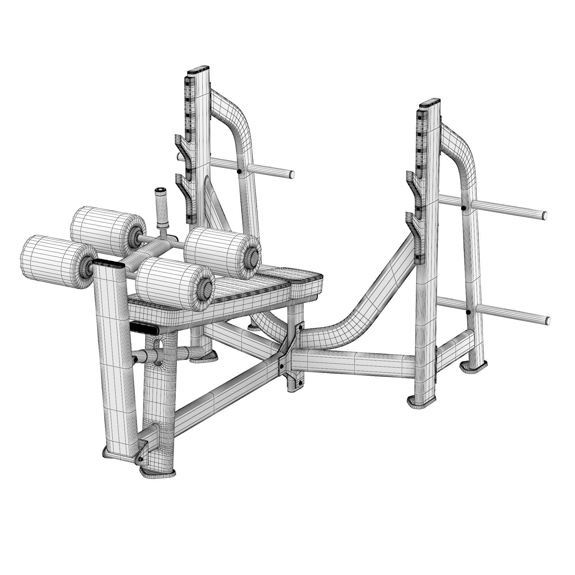  E-7041 Olympic Decline Bench 3D model_6