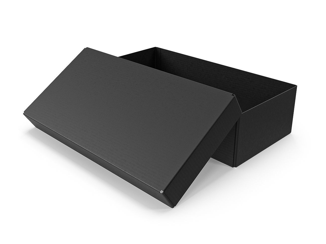 Cardboard box black 09 Low-poly 3D model_8