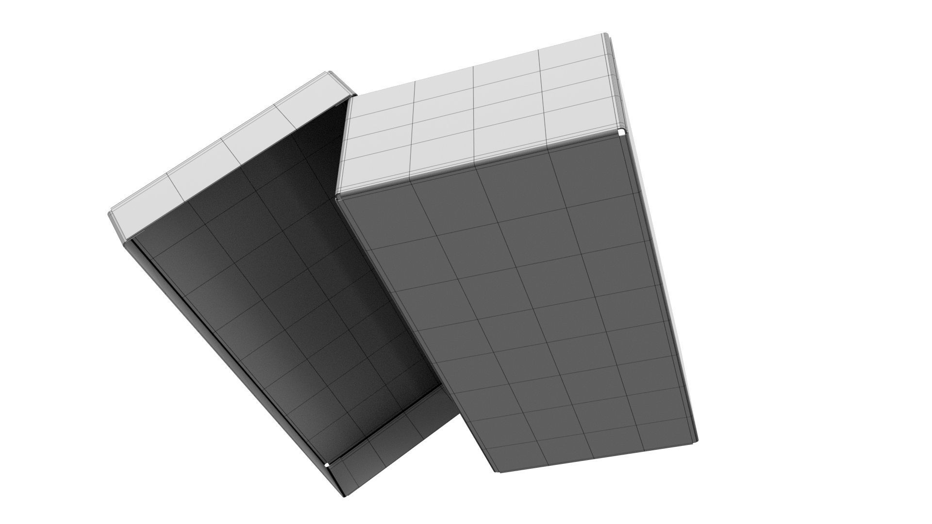 Cardboard box black 09 Low-poly 3D model_14