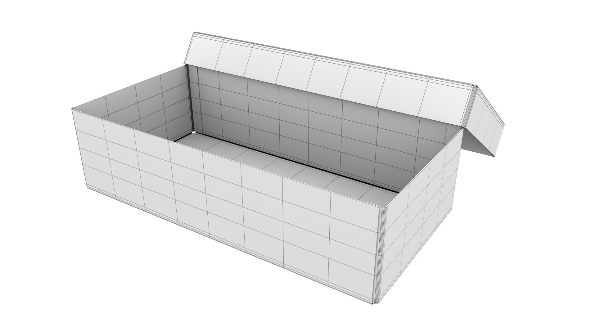 Cardboard box black 09 Low-poly 3D model_9