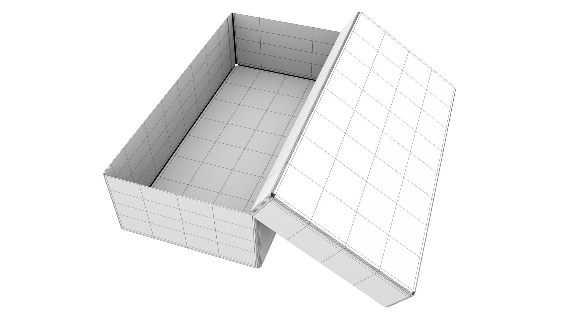 Cardboard box black 09 Low-poly 3D model_13