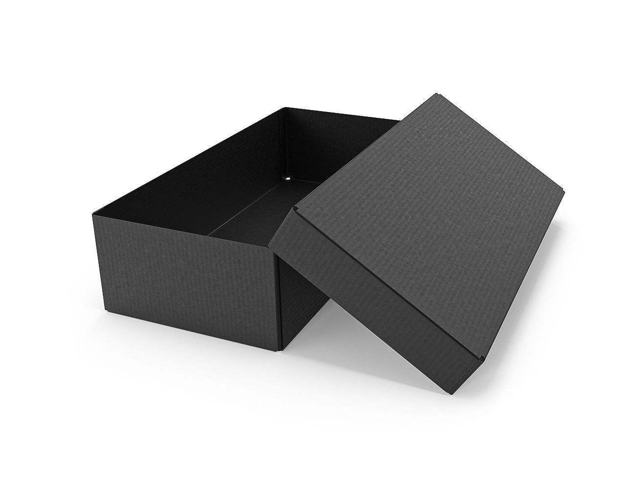 Cardboard box black 09 Low-poly 3D model_3