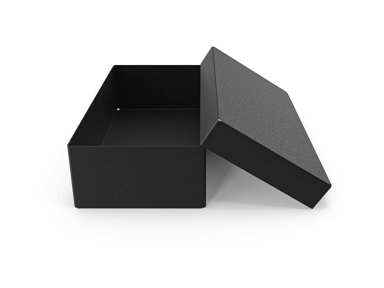Cardboard box black 09 Low-poly 3D model_2