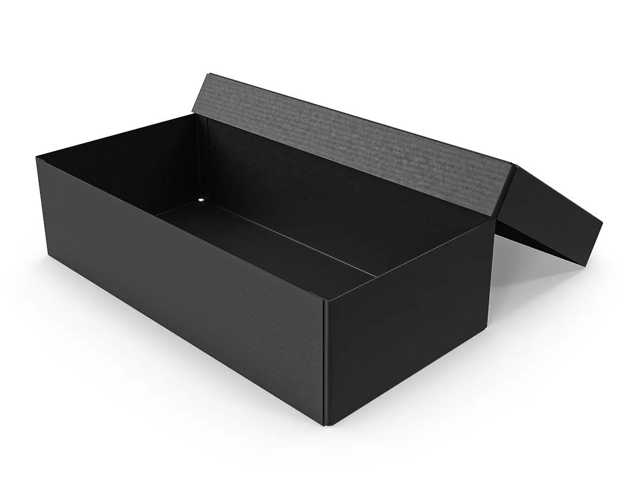 Cardboard box black 09 Low-poly 3D model_0