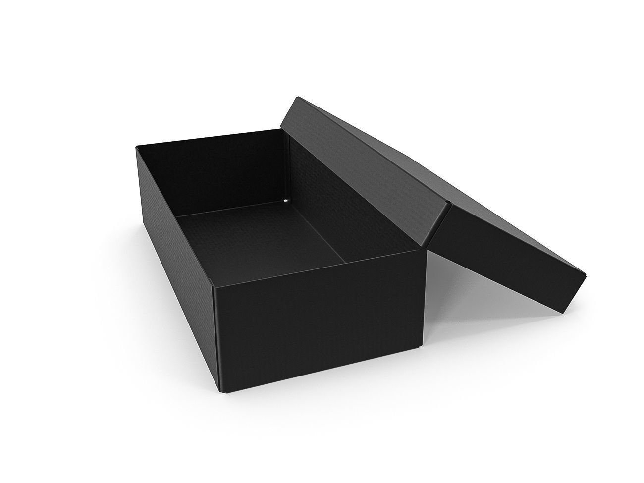 Cardboard box black 09 Low-poly 3D model_1