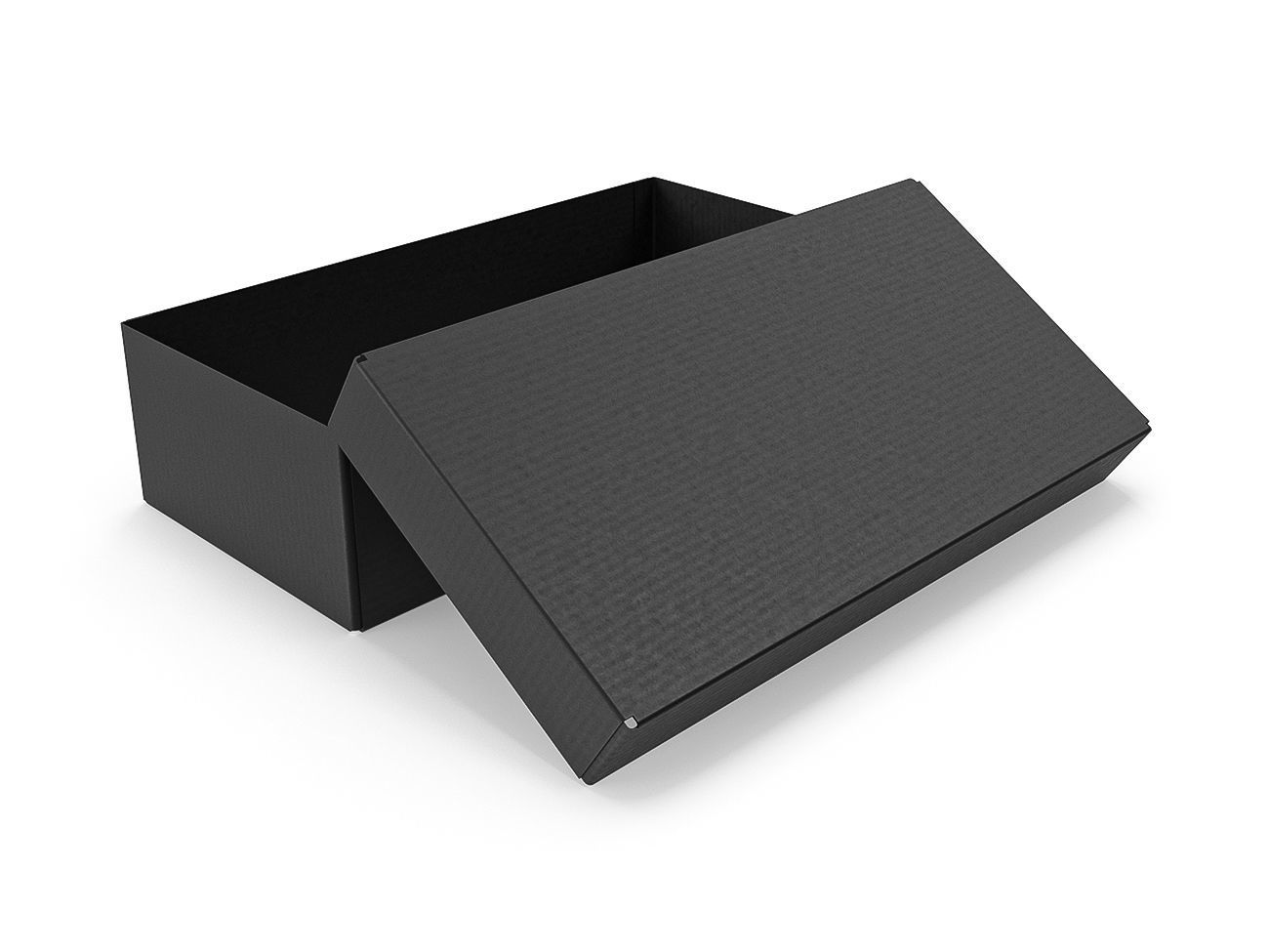 Cardboard box black 09 Low-poly 3D model_4