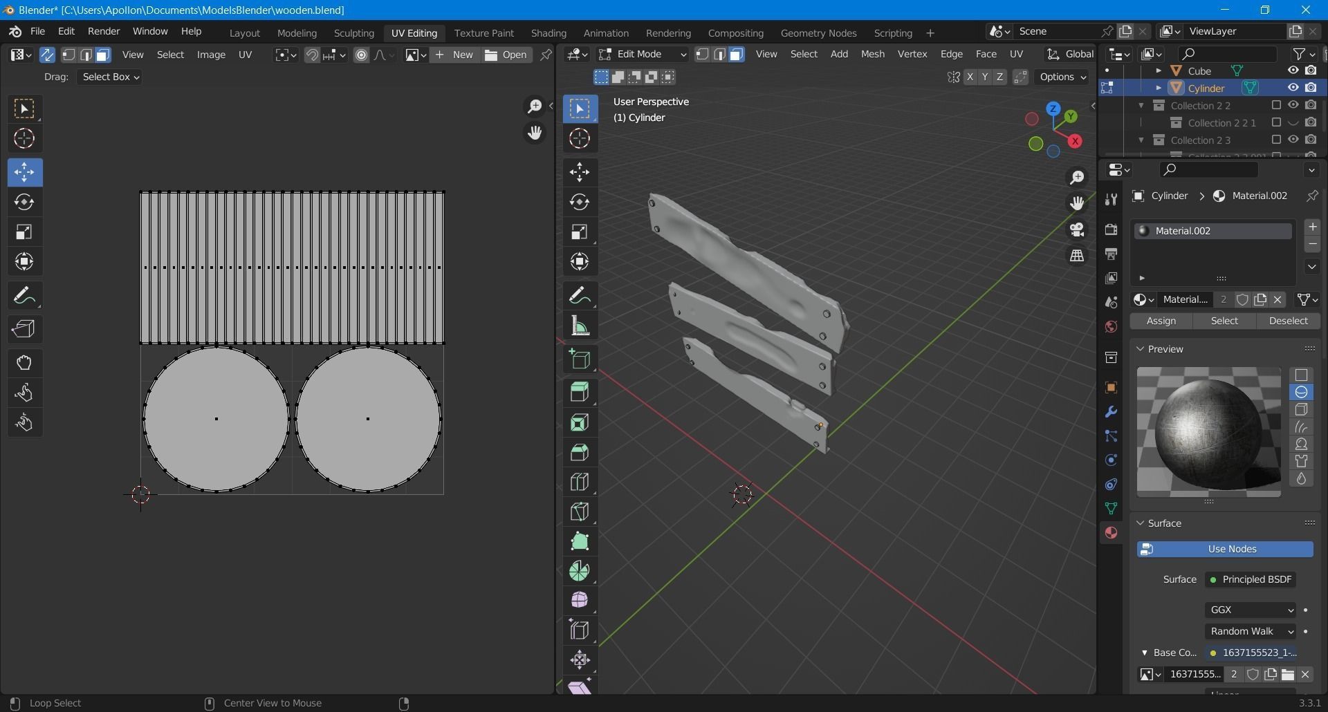 Boarded Window Low-poly 3D model_4