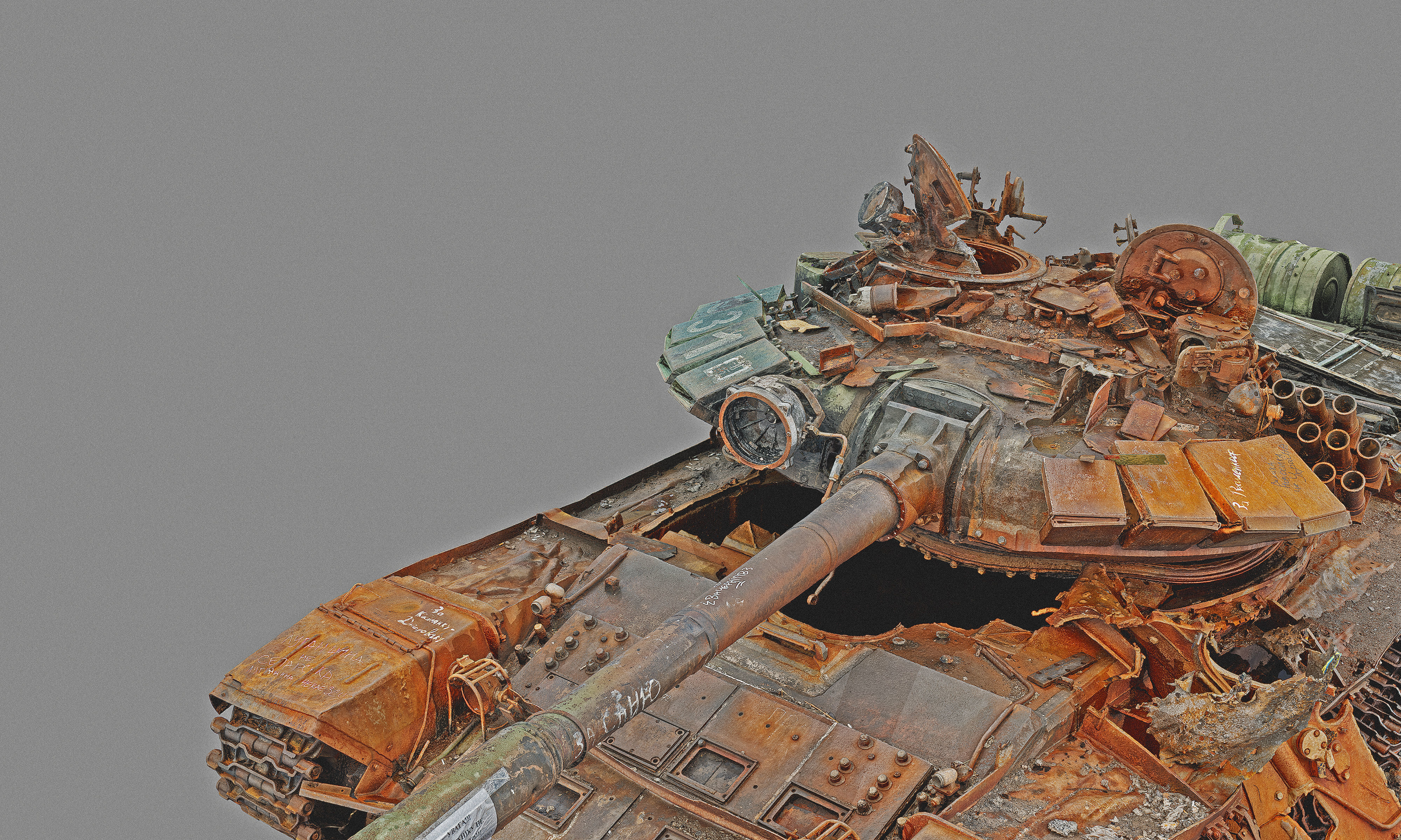 T-72 tank burned 3D model_4