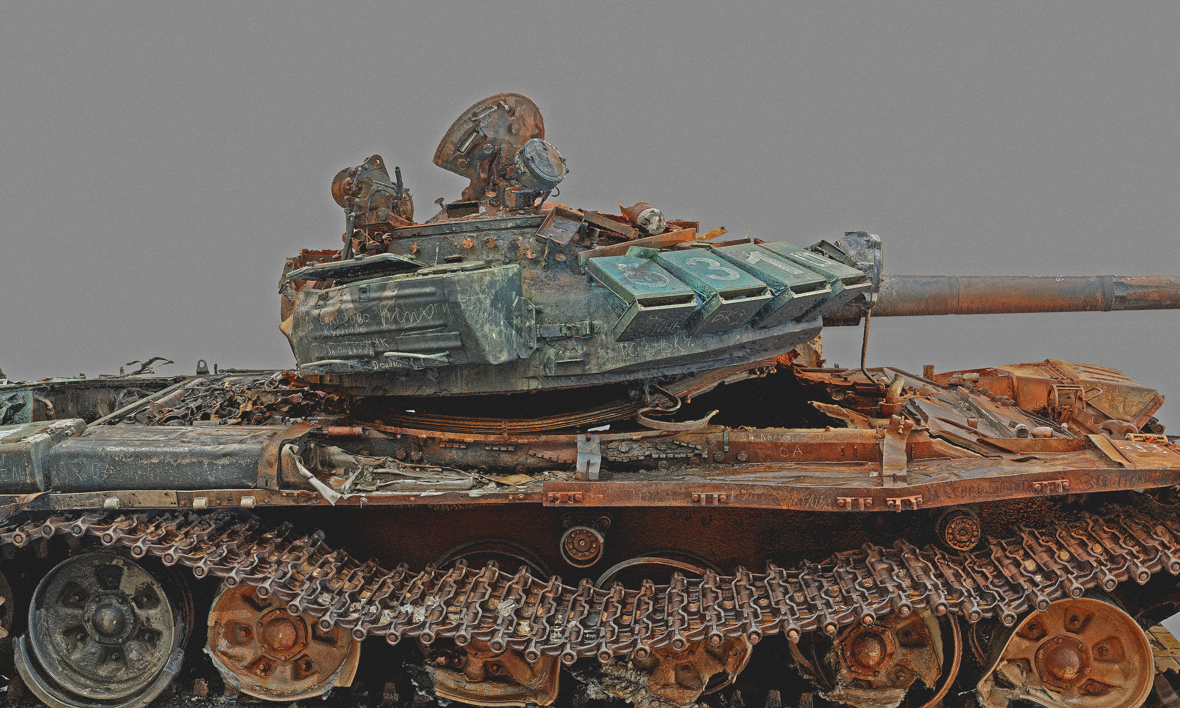 T-72 tank burned 3D model_6