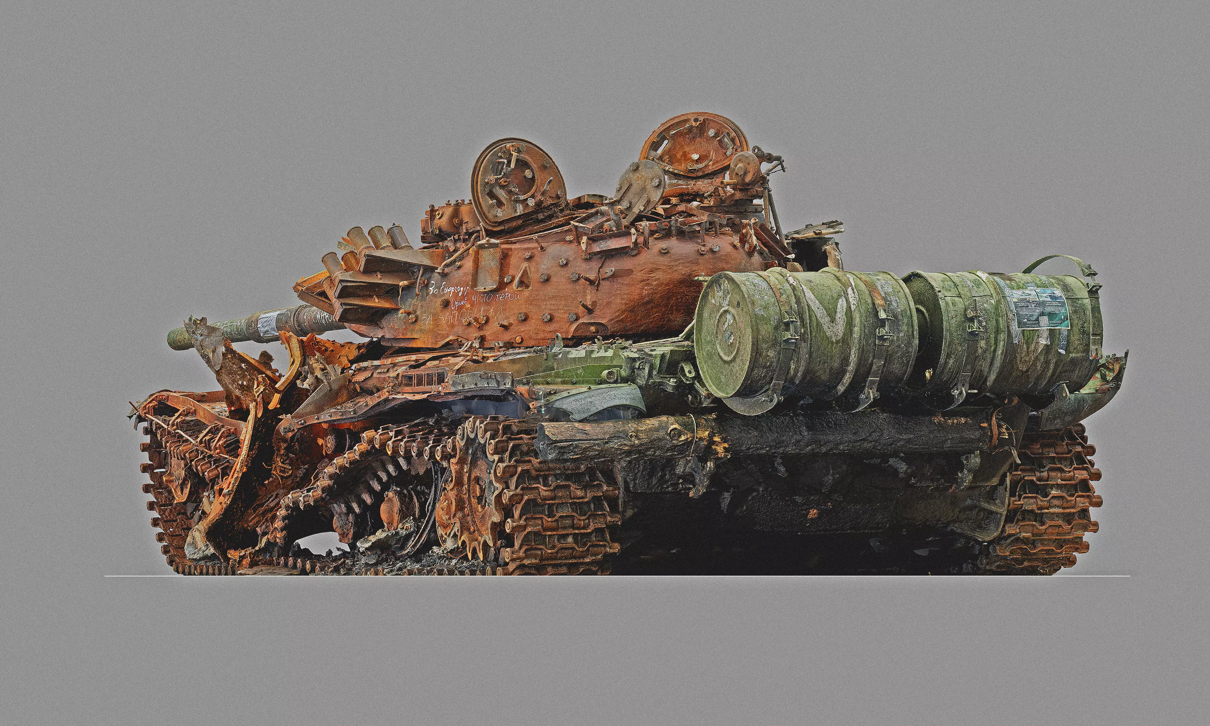 T-72 tank burned 3D model_0