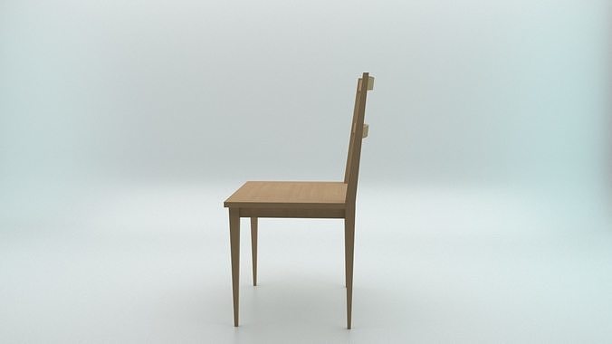Chair wooden 3D model