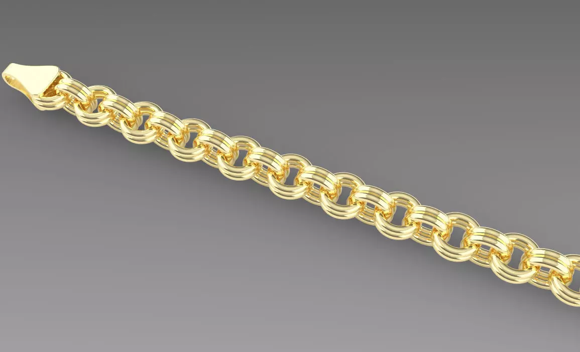 Double ring chain link 3D print model