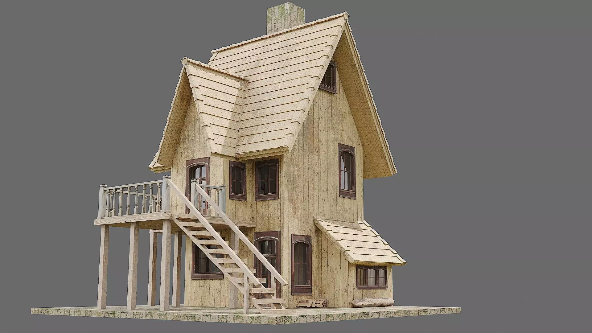 Wood Game Hause 3D model