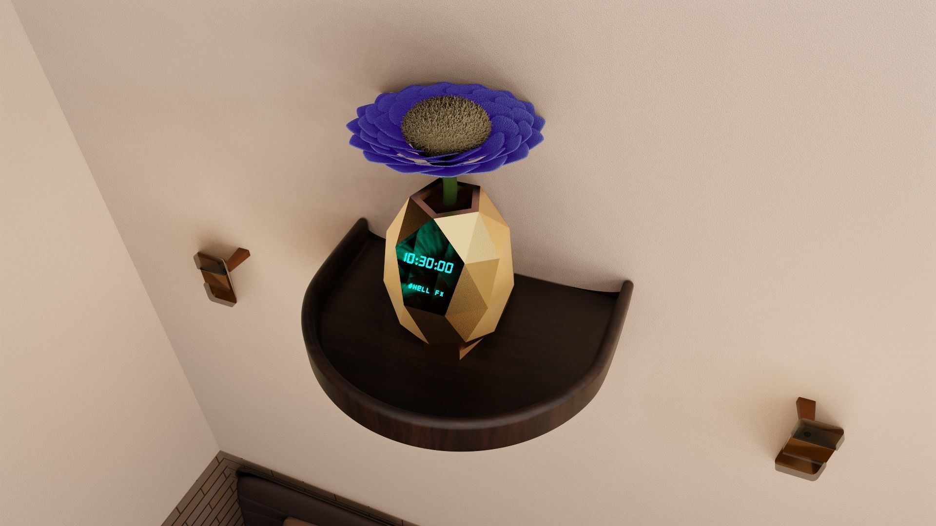 Minimalist Small Bedroom Design Low-poly 3D model_26