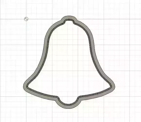 Christmas Bell Cookie and Fondant Cutter with Embosser 3D print model Christmas Bell Cookie and Fondant Cutter with Embosser 3D print model