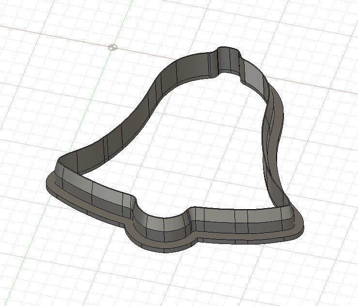 Christmas Bell Cookie and Fondant Cutter with Embosser 3D print model_1