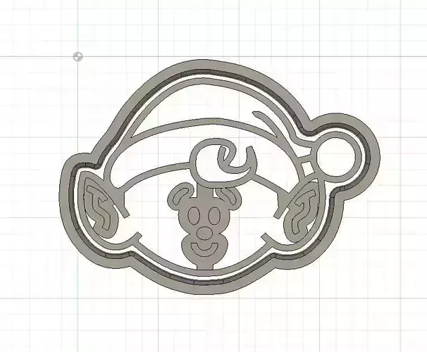 Christmas Elf Cookie and Fondant Cutter with Embosser 3D print model