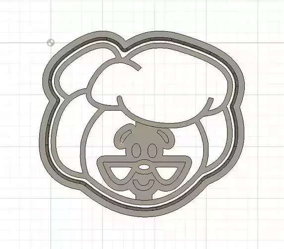 Christmas Mrs Claus Cookie and Fondant Cutter with Embosser 3D print model