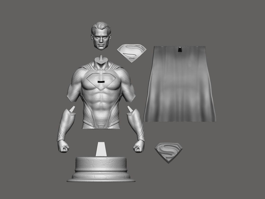 Superman Henry Cavill   High quality 3D print model 3D print model_4