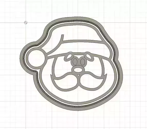 Christmas Santa Claus Cookie and Fondant Cutter with Embosser 3D print model