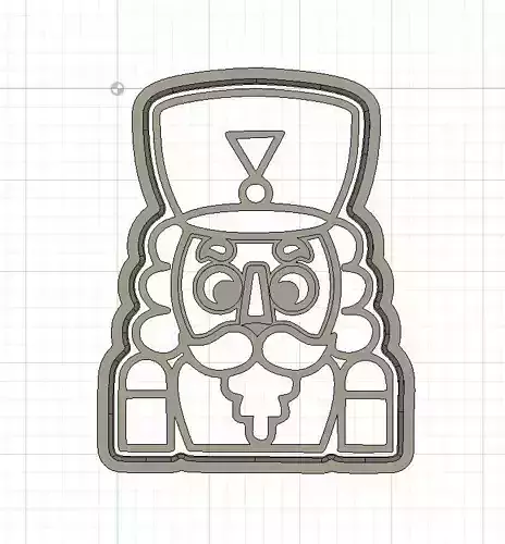 Christmas Nutcracker Cookie and Fondant Cutter with Embosser 3D print model