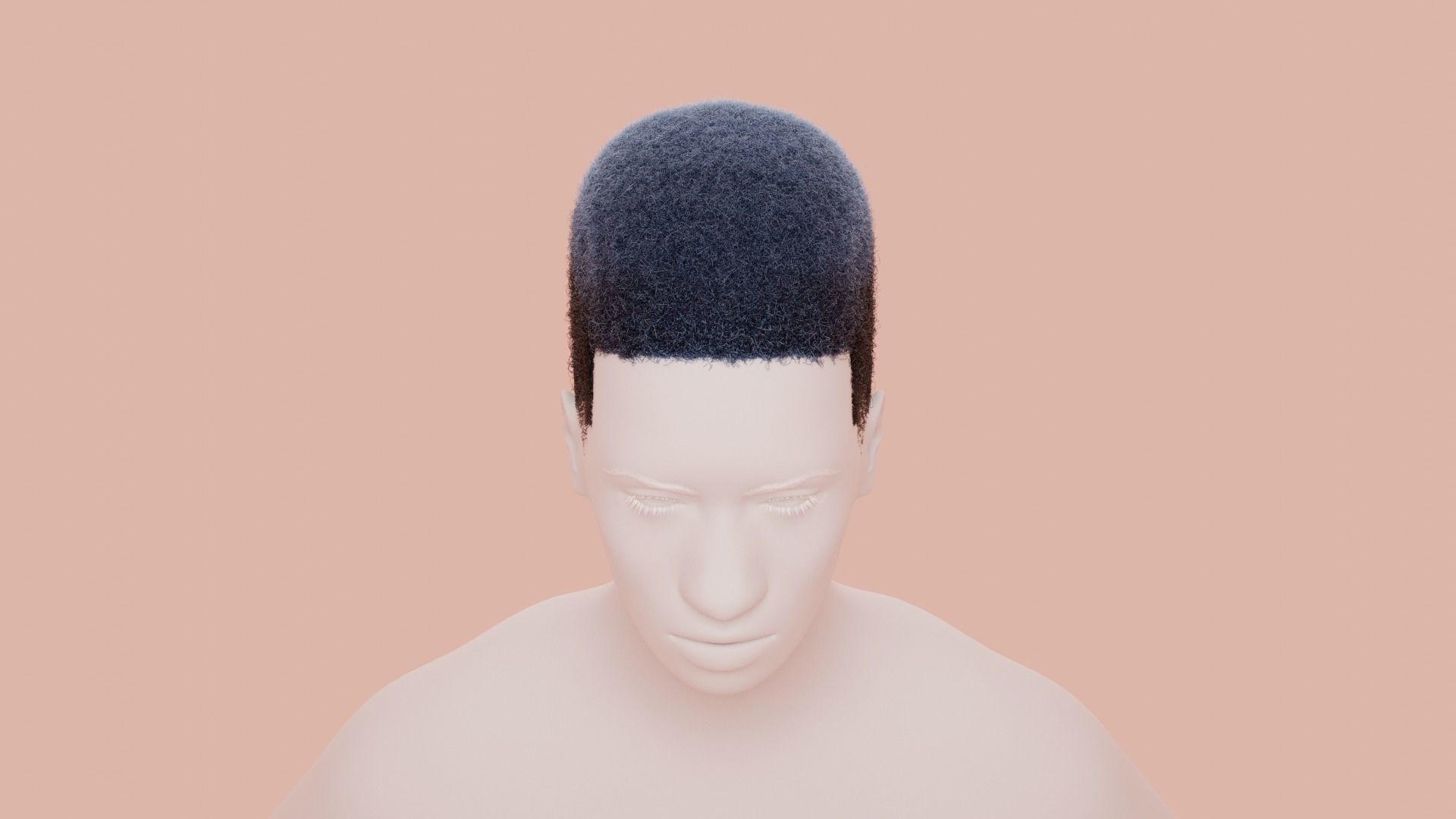 Flat Top Hair 3D model_28