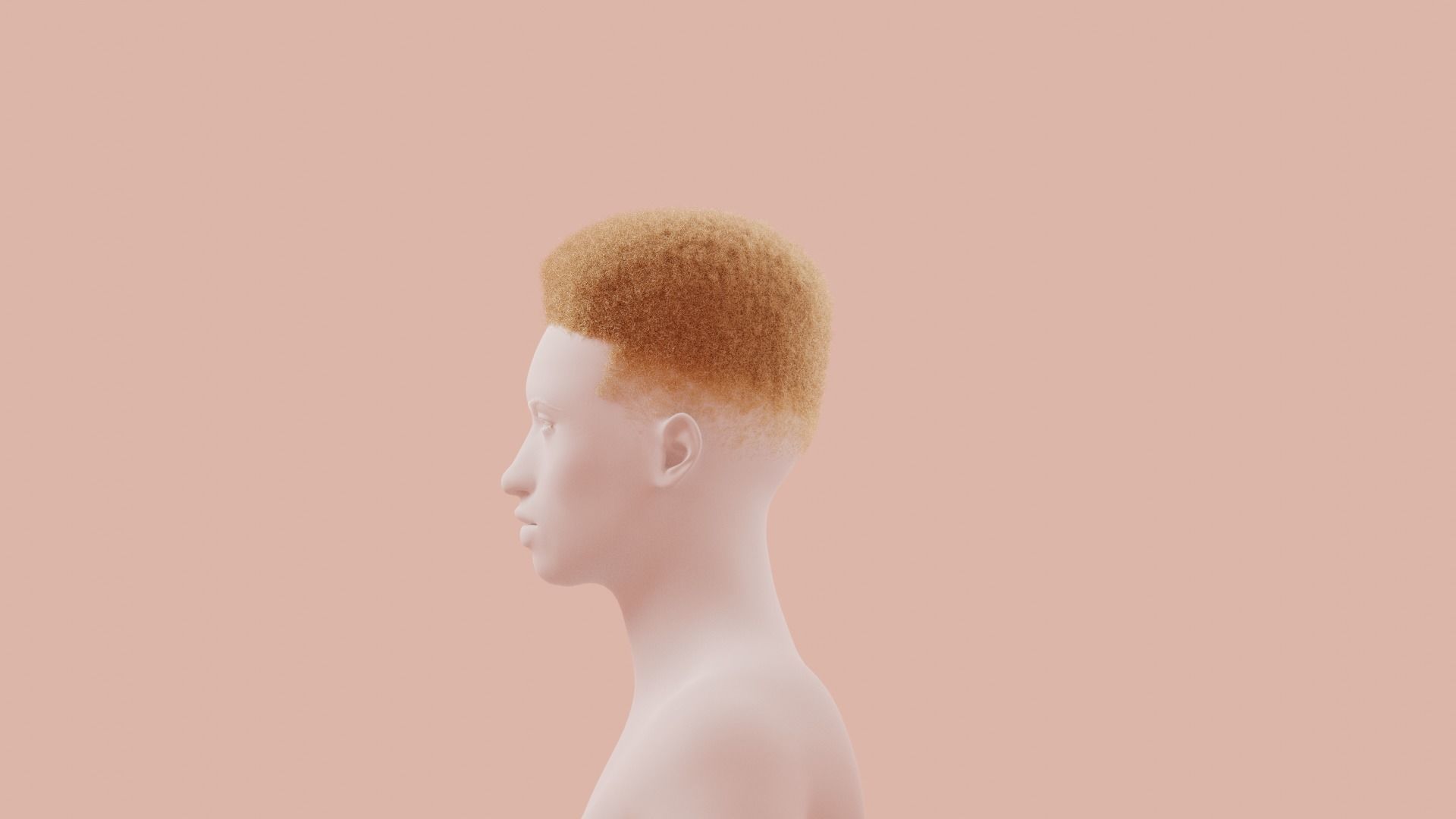 Flat Top Hair 3D model_13