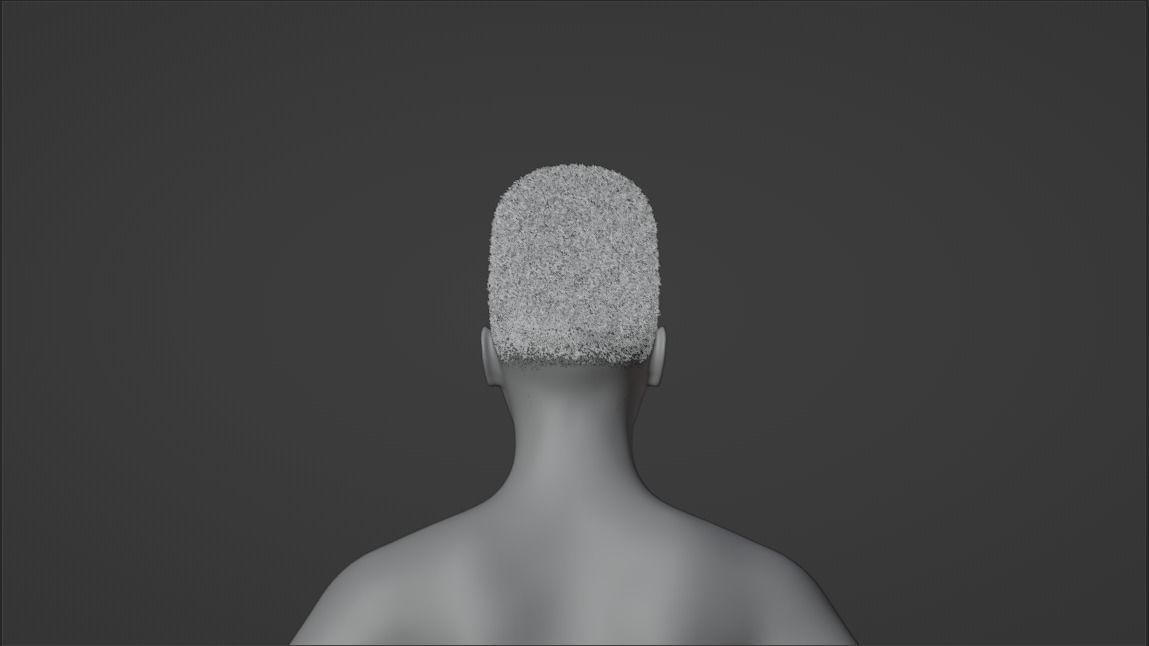 Flat Top Hair 3D model_20