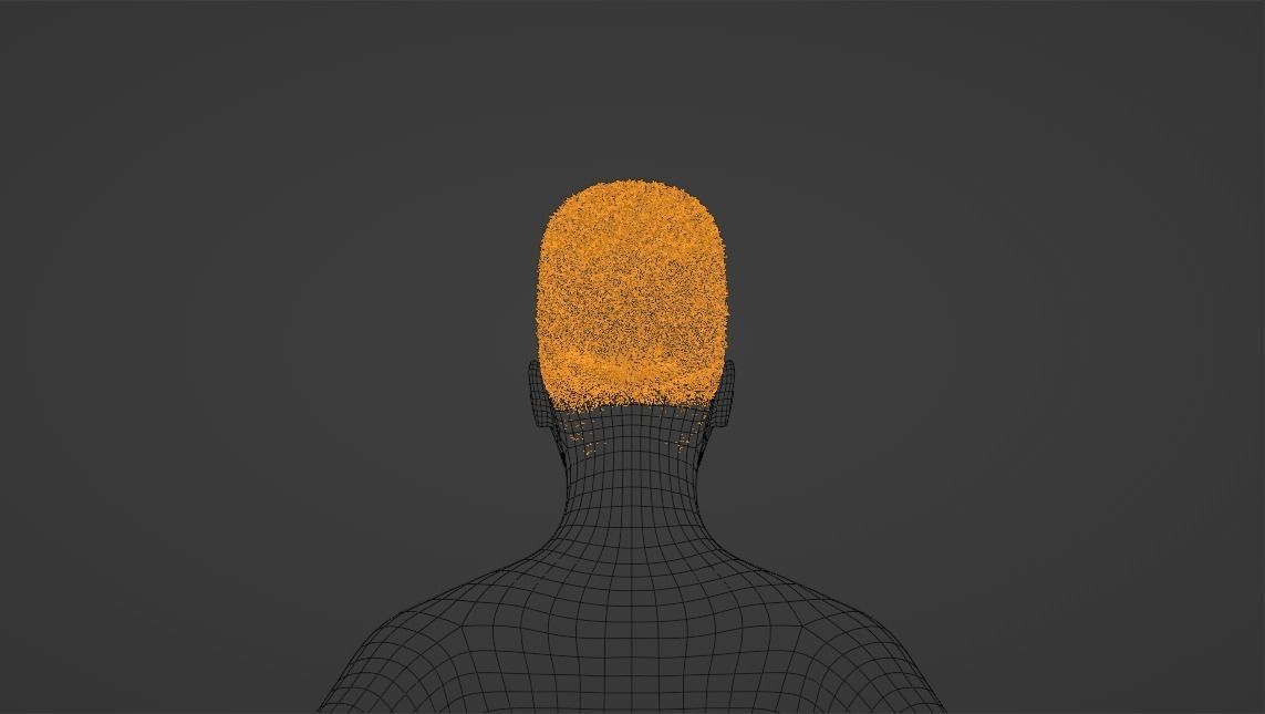 Flat Top Hair 3D model_22